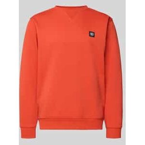 Sweatshirt met ronde hals en labelpatch