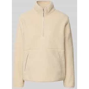 Fleecepullover met opstaande kraag en steekzakken, model 'BODIL'