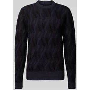 Gebreide pullover met structuurmotief, model 'Karl'