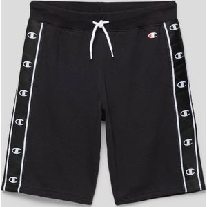 Sweatshorts met labeldetails