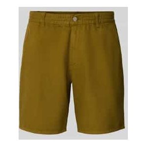 Korte regular fit broek met elastische band, model 'CLAY'