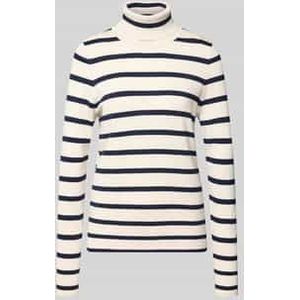 Gebreide pullover met geribde col