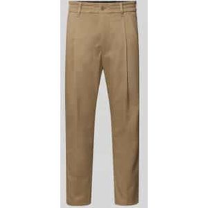 Drykorn - Chino Broeken - Bruin - Katoenmix - Slanke Taps Toelopende Pijp
