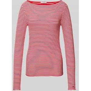 Shirt met lange mouwen en golvende zoom