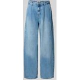 Jeans - Mid Waist Straight Fit - Met Gulp en Riemlussen