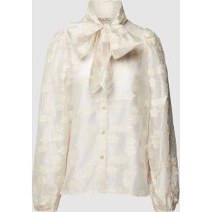 Comfortabele blouse met gebloemd stitchingmotief, model 'Erina'