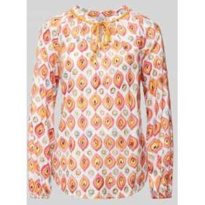 Blouseshirt met druppelvormige hals