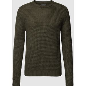 Gebreide pullover met ronde hals, model 'WILLIAM'