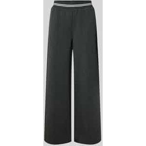 Wide leg stoffen broek met elastische band, model 'KATE'