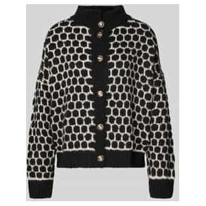 Gebreid jack met opstaande kraag, model 'Ve44raa'