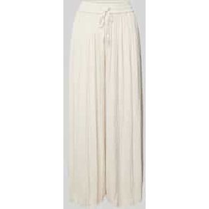 Wide leg stoffen broek met plissévouwen