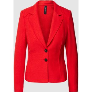 Blazer van scheerwol in effen design