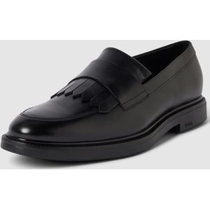 Loafers van leer met labeldetail, model 'Larry'