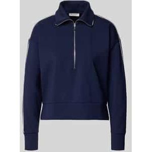 Sweatshirt met korte ritssluiting