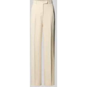 Straight leg linnen broek met persplooien, model 'CORDOVA'