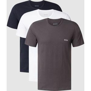 T-shirt met labelstitching in een set van 3 stuks, model 'Classic'
