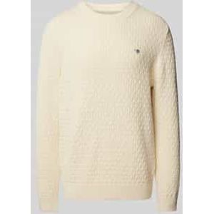 Gebreide pullover met labelstitching