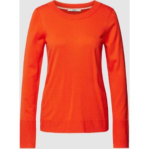 Gebreide pullover met viscose en ronde hals