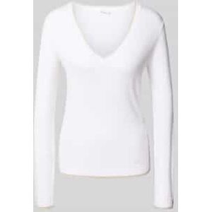 Pullover met V-hals en effectgaren