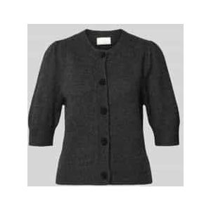 Gebreid jack met ronde hals, model 'Trudy'