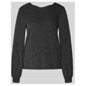 Only - Onlcarol - Top - Zwart - Glitter Dessin - Lange Mouw