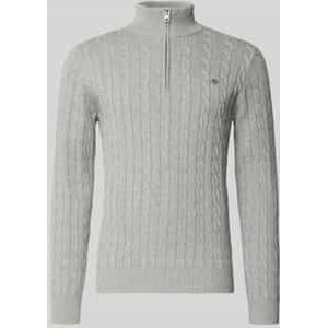 Gebreide pullover met ribboorden