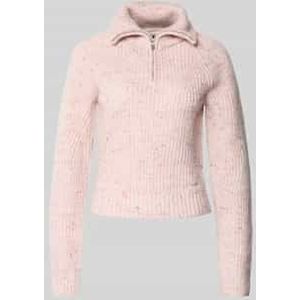 Tommy Jeans - Trui - Rosa - Geribbelde Kraag - Halve Rits