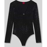 Slim fit body van glanzende, elastische jersey, model 'DAMMERY'