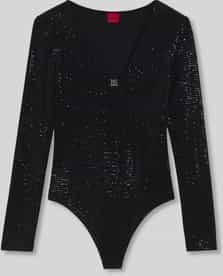 Slim fit body van glanzende, elastische jersey, model 'DAMMERY'