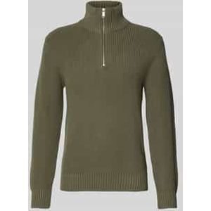 Gebreide pullover met schipperskraag
