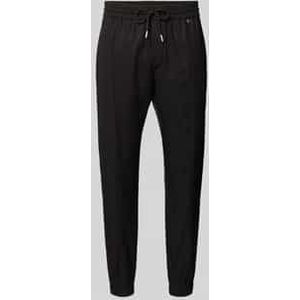 Loose fit stoffen broek van een mix van lyocell en linnen