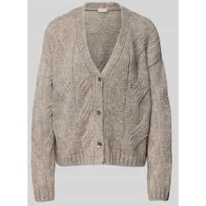 Gebreid jack met V-hals en knoopsluiting