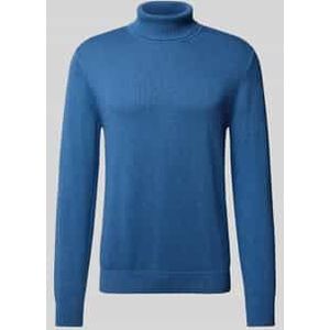 Slim fit pullover van een mix van katoen en wol