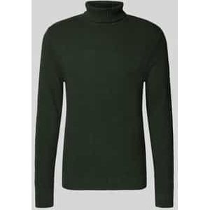 Selected Homme - SLHTREVOR LS KNIT STRUCTURE ROLL NECK - Heren Trui - Groen - Regular Fit