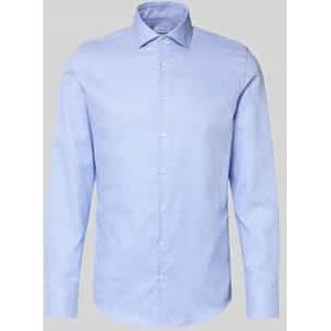 Slim fit zakelijk overhemd van katoen met kentkraag