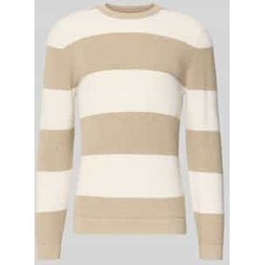 Gebreide pullover met streepmotief en ronde hals