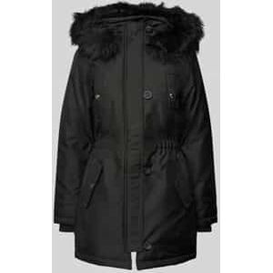 Getailleerde parka met imitatiebont, model 'IRIS'