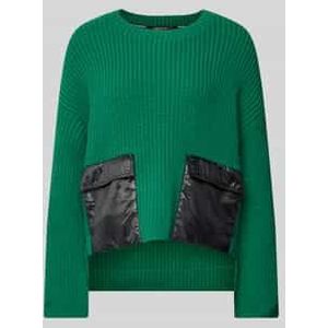 Wollen pullover met vaste mouwomslagen