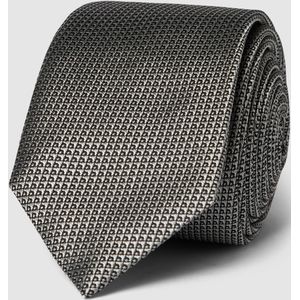 Zijden stropdas met all-over motief, model 'Tie' (6 cm)