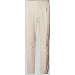 Loose fit bandplooibroek met elastische band, model 'Lester'