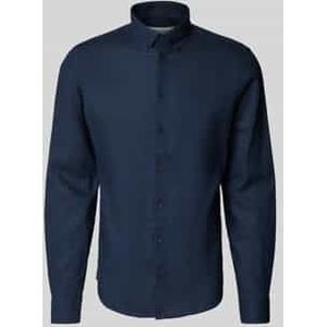 Regular fit linnen overhemd met button-downkraag, model 'Anton'