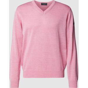 Gebreide pullover met afgeronde V-hals