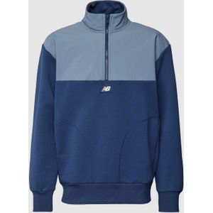 Sweatshirt met opstaande kraag en ritssluiting