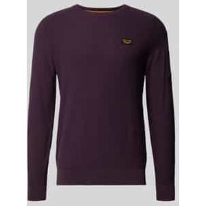 Gebreide pullover met labeldetail