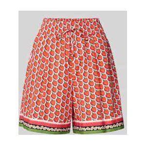 Relaxed fit bermuda met bandplooien