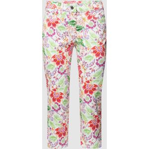 Broek met all-over motief, model 'CARLA'