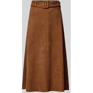 Midirok in leerlook met riem