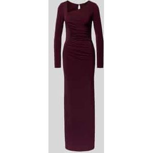 Lipsy - Jurk - Wijnrood - Jersey - Lange Mouw - Getailleerd