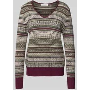 Gebreide pullover met ribboorden