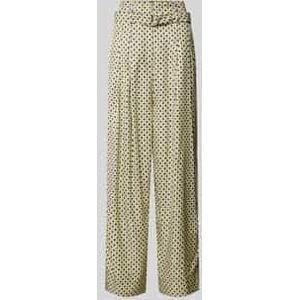 Baggy fit stoffen broek met riem, model 'FOULARD'